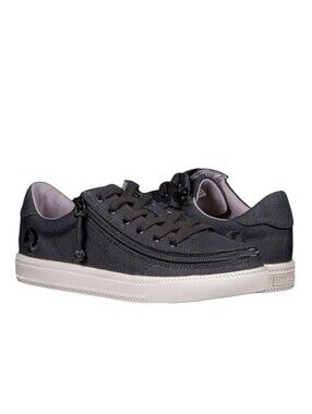 BILLY Footwear Classic Lace Low Sneakers Black Canvas Adaptive Women’s 8.5M